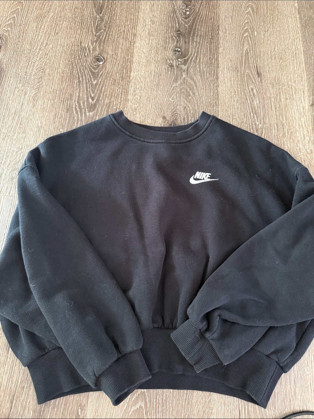 Nike Black Crewneck Sweatshirt with White Swoosh